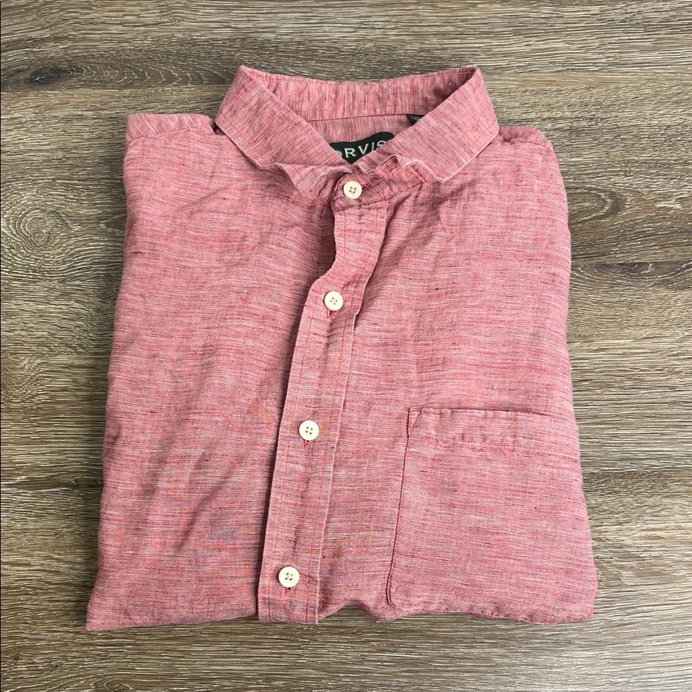 Orvis Men’s Short Sleeve Linen Button-Down Shirt – XL